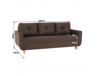 Rozkladacia pohovka s úložným priestorom Dorel - hnedá