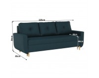 Rozkladacia pohovka s úložným priestorom Dorel - modrá