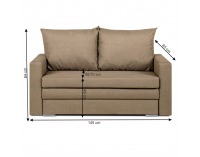 Rozkladacia pohovka s úložným priestorom Doty - svetlohnedý melír