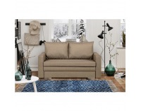 Rozkladacia pohovka s úložným priestorom Doty - svetlohnedý melír