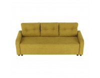 Rozkladacia pohovka s úložným priestorom Portoriko - horčicová