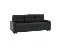 Rozkladacia pohovka s úložným priestorom Portoriko - tmavosivá