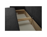 Rozkladacia pohovka s úložným priestorom Portoriko - tmavosivá