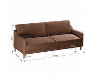 Rozkladacia pohovka Velora - sivohnedá (taupe)