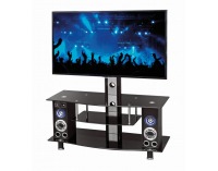 Sklenený TV stolík RTV-22 - čierna