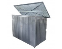 Oceľový box na dva odpadkové koše Rubis - sivá