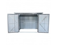 Oceľový box na dva odpadkové koše Rubis - sivá