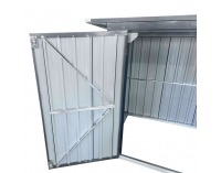 Oceľový box na dva odpadkové koše Rubis - sivá