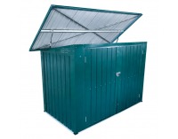 Oceľový box na dva odpadkové koše Rubis - zelená