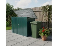 Oceľový box na dva odpadkové koše Rubis - zelená