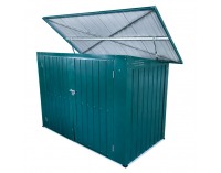 Oceľový box na dva odpadkové koše Rubis - zelená