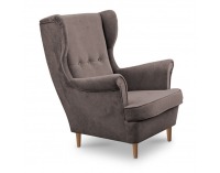 Kreslo (ušiak) Rufino - béžovosivá / buk