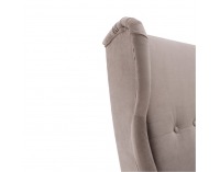 Kreslo (ušiak) Rufino New - béžovosivá / buk