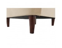 Kreslo (ušiak) Rufino New - béžovozlatá / orech