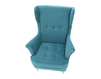 Kreslo (ušiak) Rufino New - petrolejová / buk