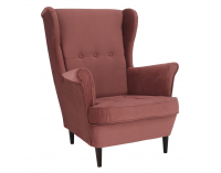 Kreslo (ušiak) Rufino New - staroružová / orech
