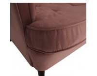 Kreslo (ušiak) Rufino New - staroružová / orech