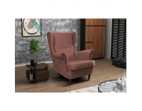 Kreslo (ušiak) Rufino New - staroružová / orech