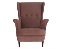Kreslo (ušiak) Rufino New - staroružová / orech