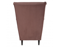 Kreslo (ušiak) Rufino New - staroružová / orech