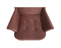 Kreslo (ušiak) Rufino New - staroružová / orech