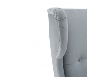 Kreslo (ušiak) Rufino New - svetlosivá / biela