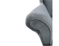 Kreslo (ušiak) Rufino New - svetlosivá / biela