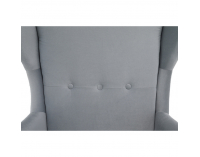 Kreslo (ušiak) Rufino New - svetlosivá / orech