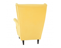 Kreslo (ušiak) Rufino New - žltá / wenge