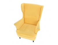 Kreslo (ušiak) Rufino New - žltá / wenge