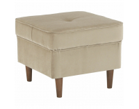 Taburetka Rufino New - béžovozlatá / orech