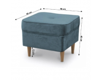 Taburetka Rufino New - petrolejová / buk