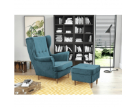 Taburetka Rufino New - petrolejová / buk