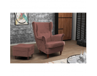 Taburetka Rufino New - staroružová / orech