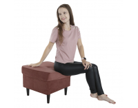 Taburetka Rufino New - staroružová / orech