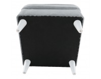 Taburetka Rufino New - svetlosivá / biela