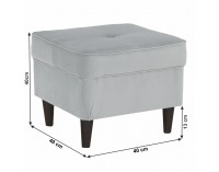 Taburetka Rufino New - svetlosivá / orech