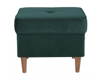 Taburetka Rufino New - tmavozelená / orech