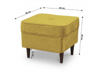 Taburetka Rufino New - žltá / wenge