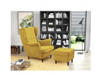 Taburetka Rufino - žltá / wenge