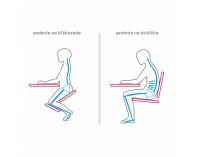 Ergonomická kľakačka na kolieskach Rufus - ružová / čierna