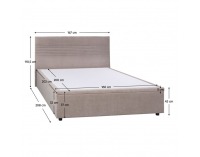 Manželská posteľ s roštom Runol 160 - béžová