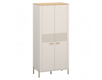 Dvojdverová šatníková skriňa Runol 2D - kašmír / dub kamenný