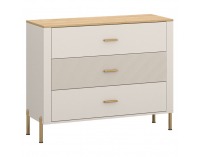 Zásuvková komoda Runol 3S - kašmír / dub kamenný