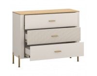 Zásuvková komoda Runol 3S - kašmír / dub kamenný