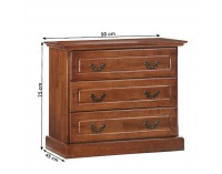 Rustikálna komoda Saturn 4 - dub tmavý