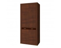 Rustikálna šatníková skriňa Walena 2D - orech vlašský