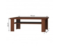 Rustikálny konferenčný stolík Walena 110 - orech vlašský