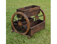 Drevený kvetináč Saba - hnedá