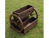 Drevený kvetináč Saba - hnedá